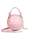 Рожева кругла сумка-м'яч на ланцюжку | 6875290 | фото 2