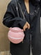 Рожева кругла сумка-м'яч на ланцюжку | 6875290 | фото 4