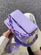 Фіолетова сумка крос-боді на три відділи | 6875311 | фото 8