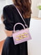 Фіолетова сумка крос-боді на ремінціз кільцями | 6875338 | фото 3