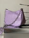 Фіолетова класична сумка-багет на срібному ланцюжку | 6875340 | фото 3