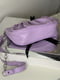 Фіолетова класична сумка-багет на срібному ланцюжку | 6875340 | фото 6