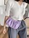 Фіолетова класична сумка-багет на срібному ланцюжку | 6875340 | фото 7
