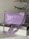Фіолетова класична сумка-багет на срібному ланцюжку | 6875340 | фото 8