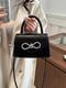 Чорна сумка крос-боді зі сріблястим декором | 6875347 | фото 4