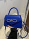 Синя сумка крос-боді зі сріблястим декором | 6875348 | фото 2