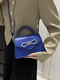 Синя сумка крос-боді зі сріблястим декором | 6875348 | фото 5