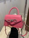 Рожева сумка крос-боді зі сріблястим декором | 6875349 | фото 2