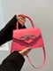 Рожева сумка крос-боді зі сріблястим декором | 6875349 | фото 6