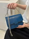 Синя сумка крос-боді на ланцюжку | 6875362 | фото 6