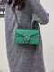 Зелена сумка крос-боді з залізною підковою | 6875367 | фото 2
