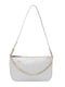 Біла класична сумка-багет на ремінці з ланцюжком | 6875390 | фото 2