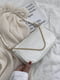 Біла класична сумка-багет на ремінці з ланцюжком | 6875390 | фото 3