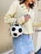 Біла кругла сумка футбольний м'яч на ланцюжку | 6875398 | фото 4