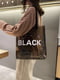 Чорна прозора сумка-шопер | 6875425 | фото 3