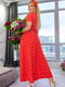 Літня сукня із принтованої тканини червона | 6876977 | фото 2