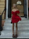 Приголомшлива літня сукня з тканини ролекс-горох червона | 6876994