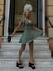 Приголомшлива літня сукня з тканини ролекс-горох оливкова | 6876996 | фото 2
