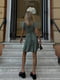 Приголомшлива літня сукня з тканини ролекс-горох оливкова | 6876996 | фото 3
