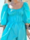 Сукня літня з бавовни бірюзова | 6877015 | фото 2