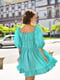 Сукня літня з бавовни бірюзова | 6877015 | фото 3