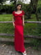 Сукня міді із креп-жатки червона | 6877025 | фото 3