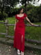Сукня міді із креп-жатки червона | 6877025 | фото 4