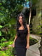 Сукня міді в стилі скімс чорного кольору | 6877036