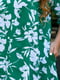 Вільна сукня із софту зелена з принтом | 6877059 | фото 2