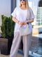 Блуза з льону біла принтована | 6877111 | фото 4