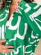 Сорочка із софту зелена з принтом | 6877119 | фото 5