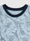 Блакитна бавовняна футболка з принтом | 6875678 | фото 7