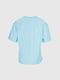 Блакитна бавовняна футболка з принтом | 6875705 | фото 9