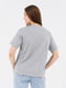 Сіра бавовняна футболка з принтом | 6875750 | фото 4