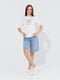 Біла бавовняна футболка з принтом | 6875751 | фото 2