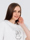 Біла бавовняна футболка з принтом | 6875751 | фото 3