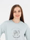 Бавовняна футболка оливкового кольору з принтом | 6875752 | фото 3