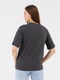 Темно-сіра бавовняна футболка з принтом | 6875754 | фото 5