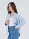 Біло-блакитна бавовняна сорочка в смужку | 6875794 | фото 3