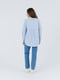 Біло-блакитна бавовняна сорочка в смужку | 6875794 | фото 5