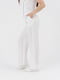 Штани-палаццо білі з кишенями | 6875795 | фото 4