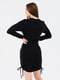 Чорна сукня-футляр з функцією стяжки по боках | 6875803 | фото 5