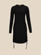 Чорна сукня-футляр з функцією стяжки по боках | 6875803 | фото 7