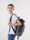 Підлітковий рюкзак графітового кольору з екошкіри | 6875833 | фото 2