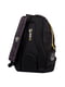 Рюкзак чорний з принтом і кишенями по бокам | 6875858 | фото 3