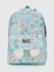 Текстильний рюкзак м’ятного кольору з принтом | 6875871 | фото 2