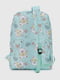 Текстильний рюкзак м’ятного кольору з принтом | 6875871 | фото 4