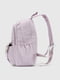 Текстильний рюкзак бузкового кольору з накладною кишенею | 6875911 | фото 3
