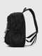 Чорний текстильний рюкзак з накладною кишенею | 6875924 | фото 3