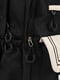 Чорний текстильний рюкзак з накладною кишенею | 6875924 | фото 8